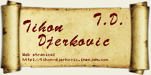 Tihon Đerković vizit kartica